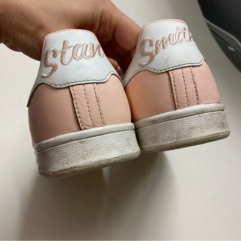Adidas GENUINE Stan Smith Womens Casual Trainers pink sneakers leather 9
